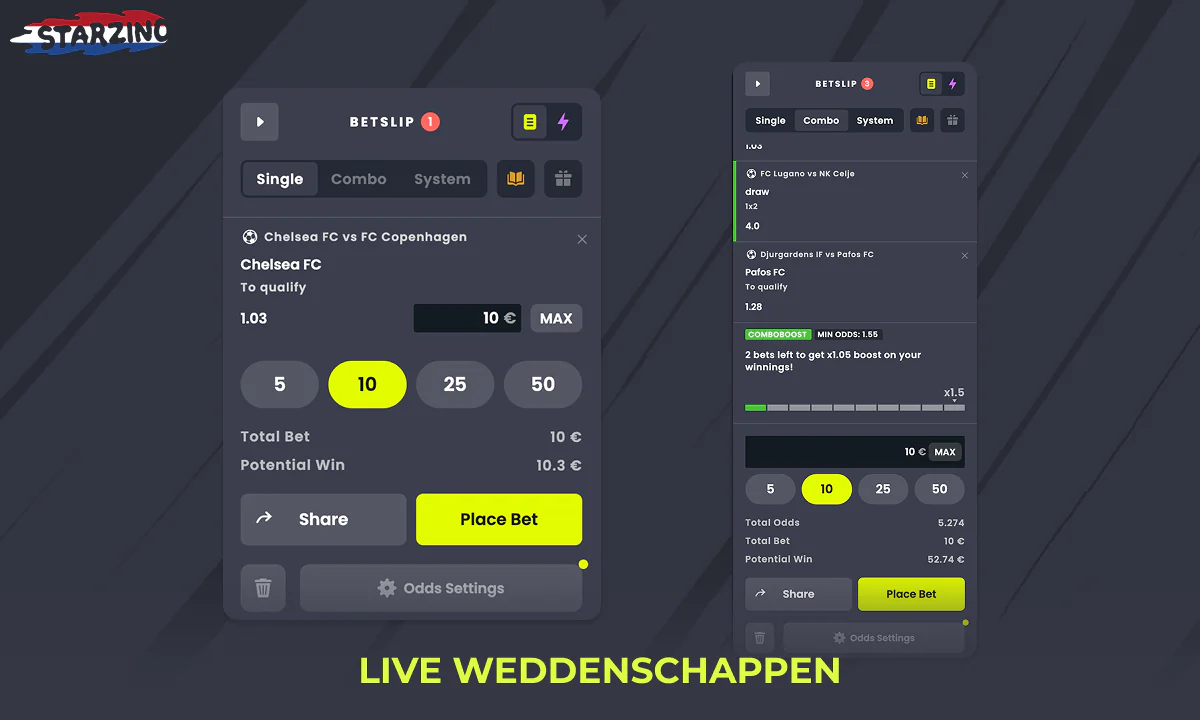 De belangrijkste soorten weddenschappen die beschikbaar zijn in Starzino