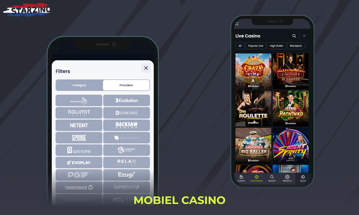 Casino in Starzino mobiele app